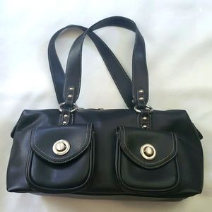 Vintage leather bag black (Coach style)